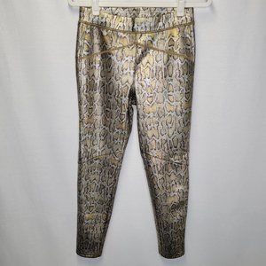 Free People Women's Small Leggings Snakeskin Pull On